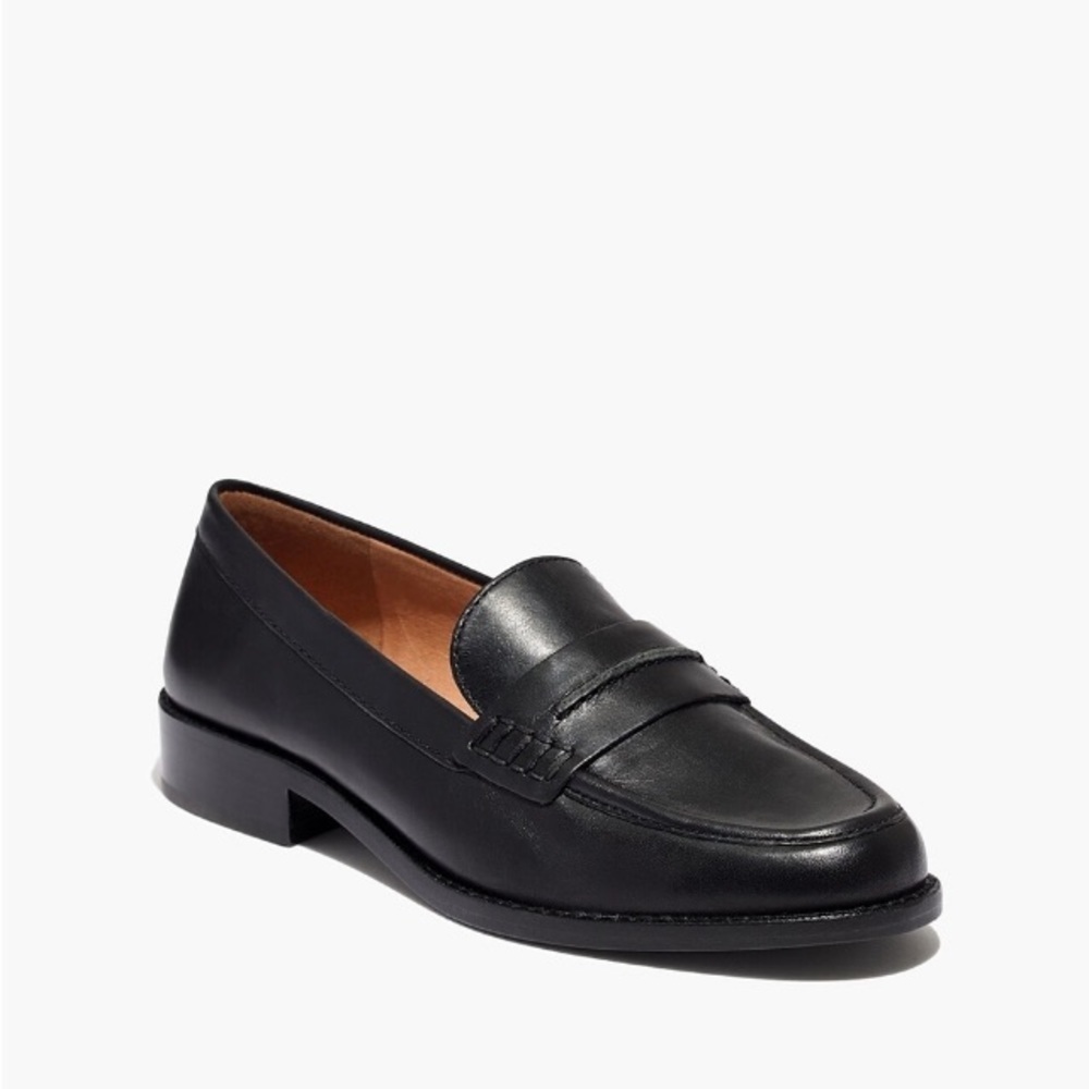 Madewell Elinor Black Leather Loafer Women’s Sz 6 NWOB Preppy Dark Academia - Picture 4 of 15